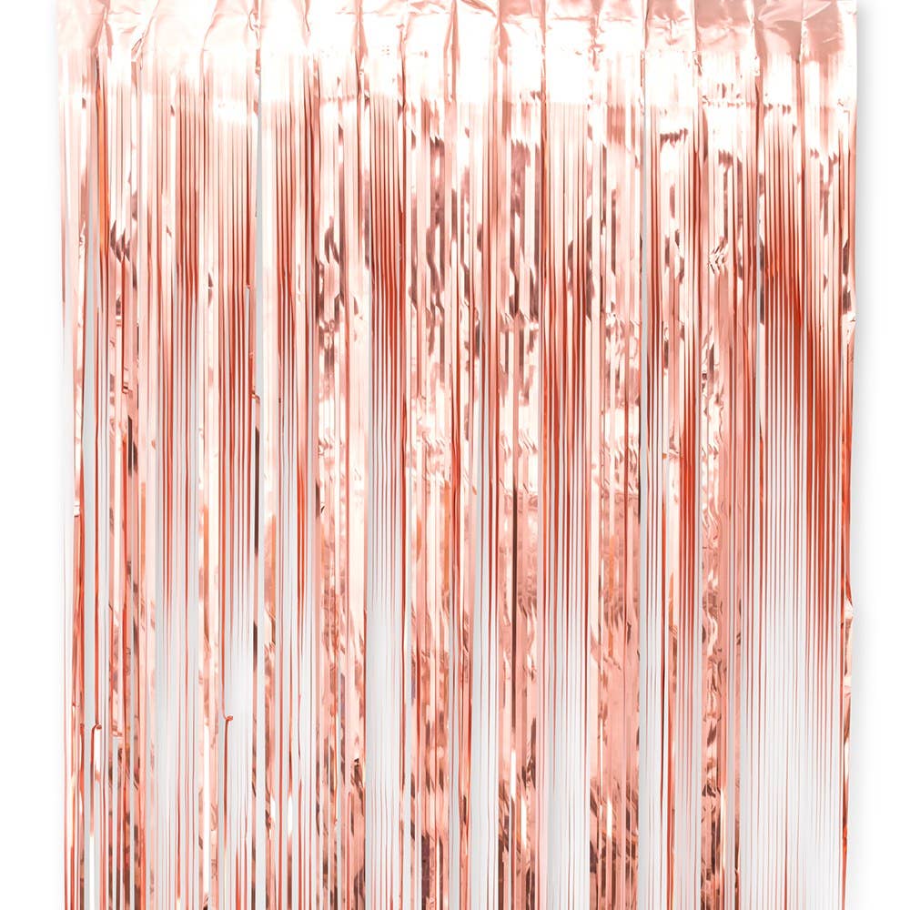 Weddingstar Inc. - Vente Arrière-plans photo - Rideau à franges en film métallique - Rose doré1