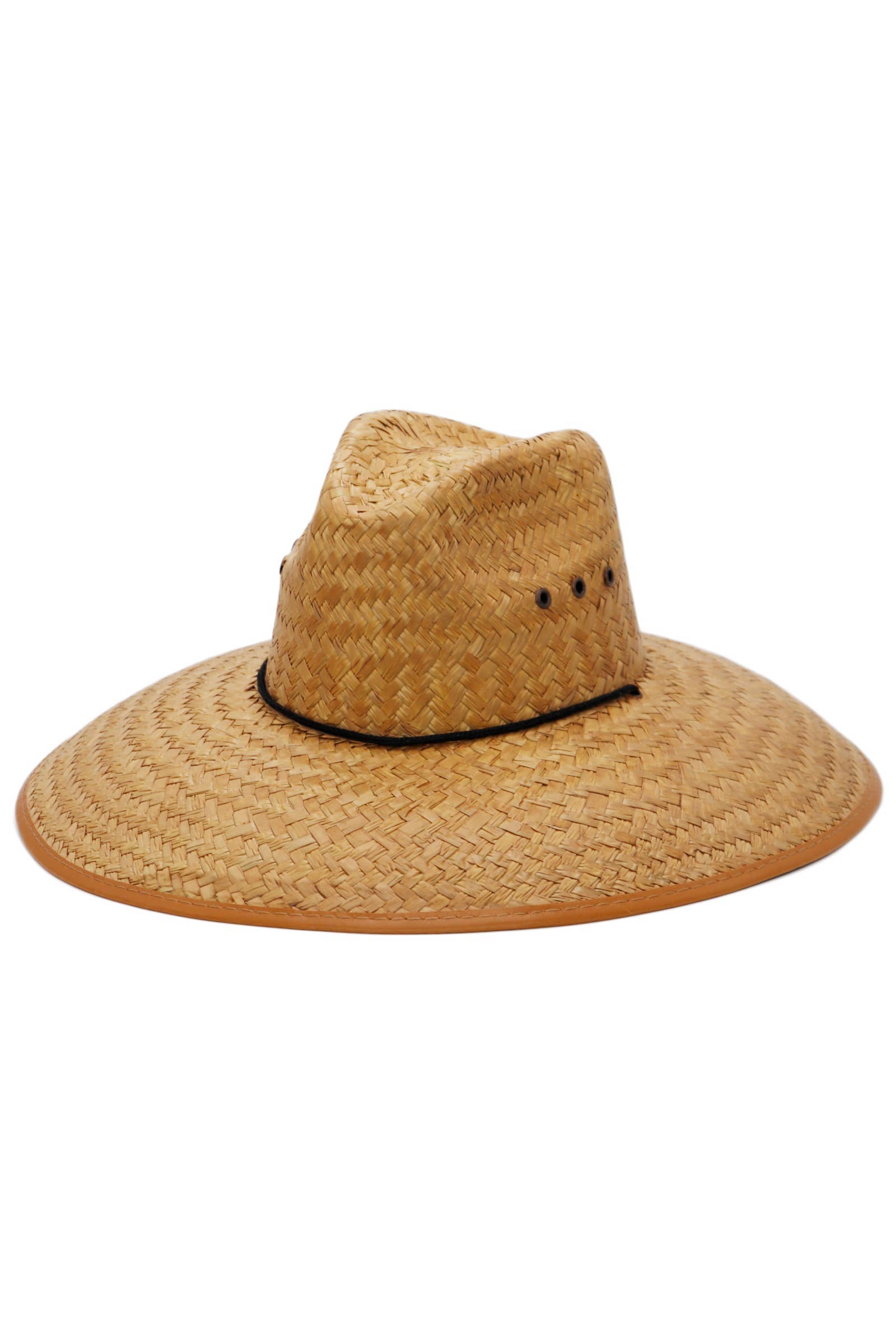 Cap Zone – Engroshandel Stråhat – unisex – Tycoon Eyelet Vegansk Læder Strå Livredderhat7