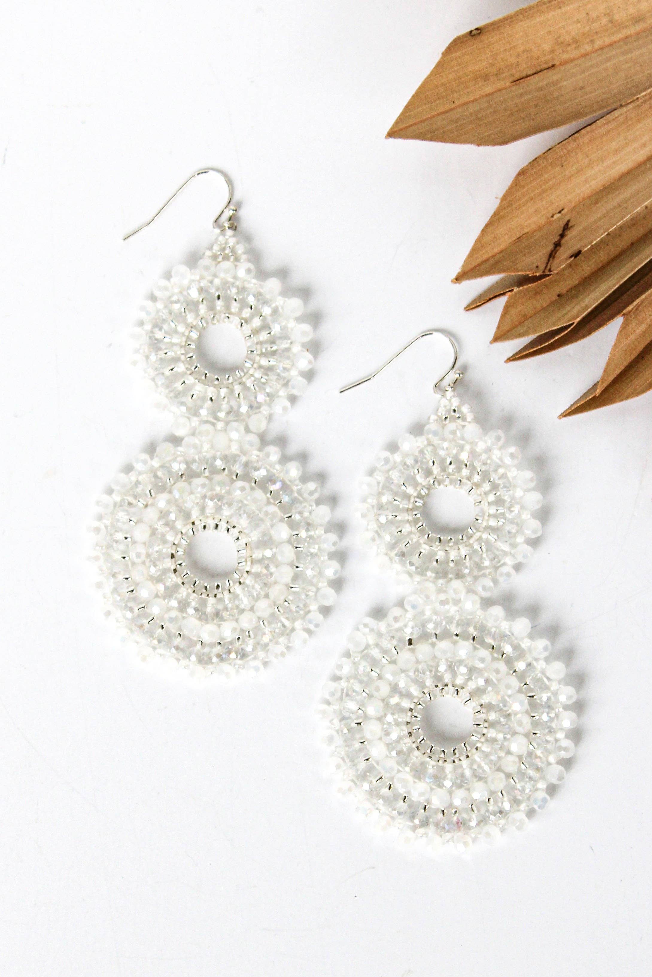Bali Queen - Wholesale Dangle Earrings - Thai Crystal Double Circle Earrings35