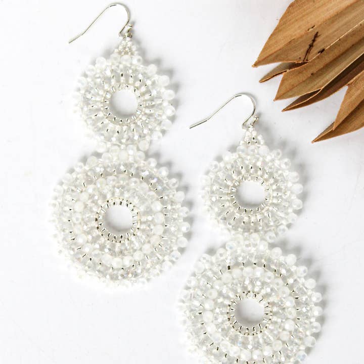 Bali Queen - Wholesale Dangle Earrings - Thai Crystal Double Circle Earrings35