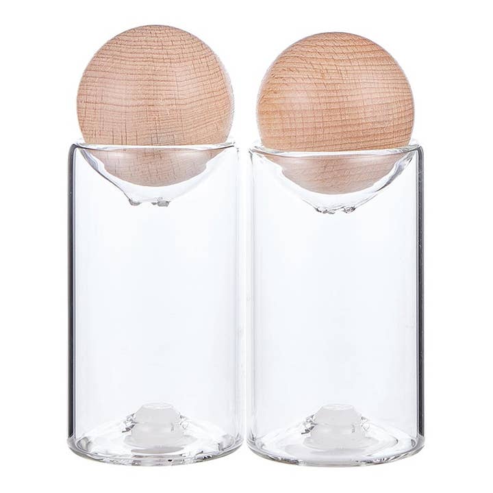 Santa Barbara Design Studio by Creative Brands - Wholesale Salt & Pepper Shaker Set - Glass Salt + Pepper Shakers