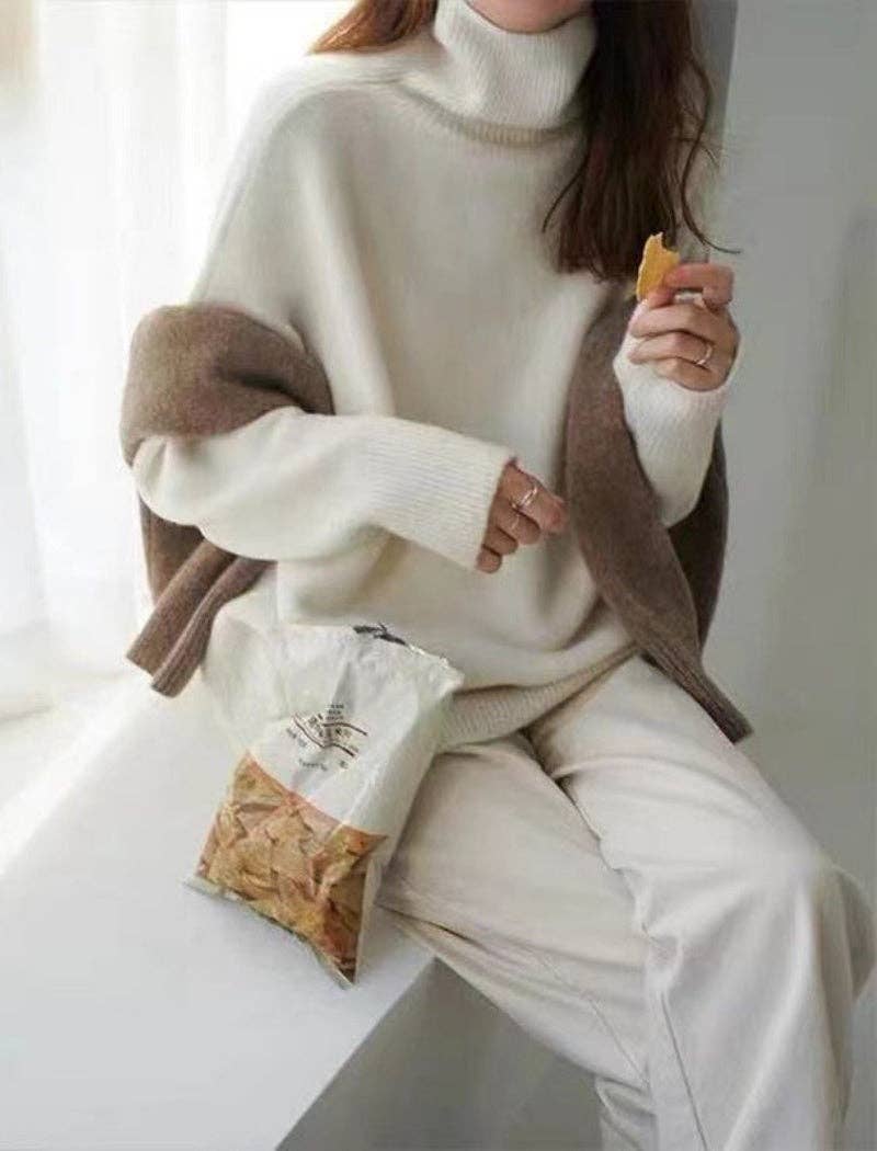 Masyal - Wholesale Knit Sweater - Women's - Cozy Turtleneck Pullover Sweater13