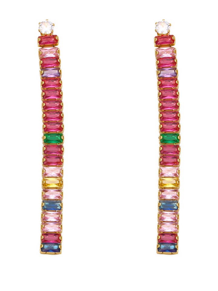 Orecchini a Nappa in Zirconia Cubica E6101 per la vendita all'ingrosso da parte di Ole