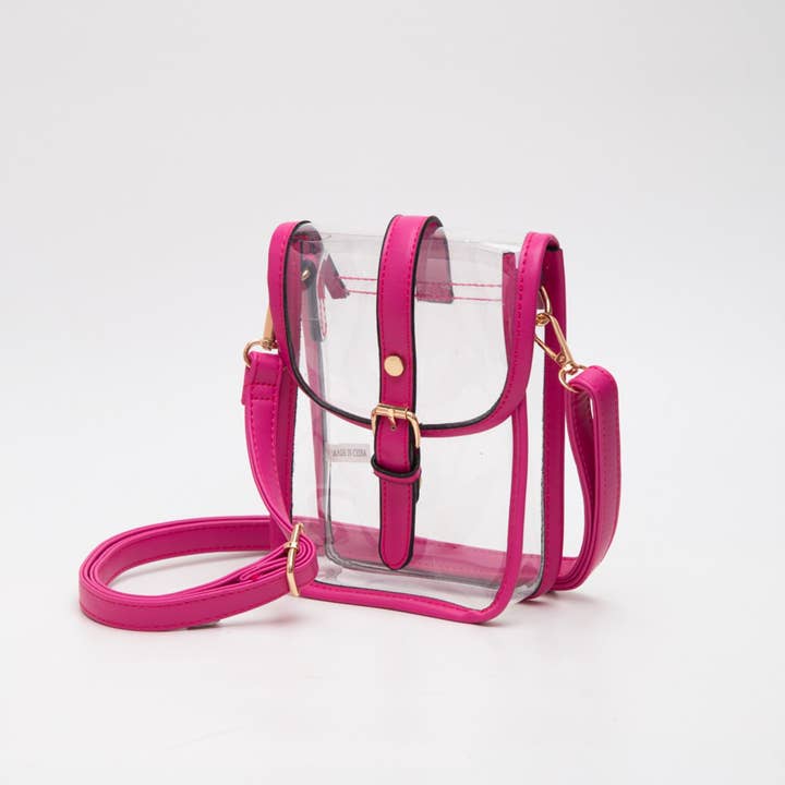 MiMi Wholesale - Wholesale Crossbody Bag - Women's - TG10608 Game Day Clear Buckle Strap Mini Crossbody Bag25