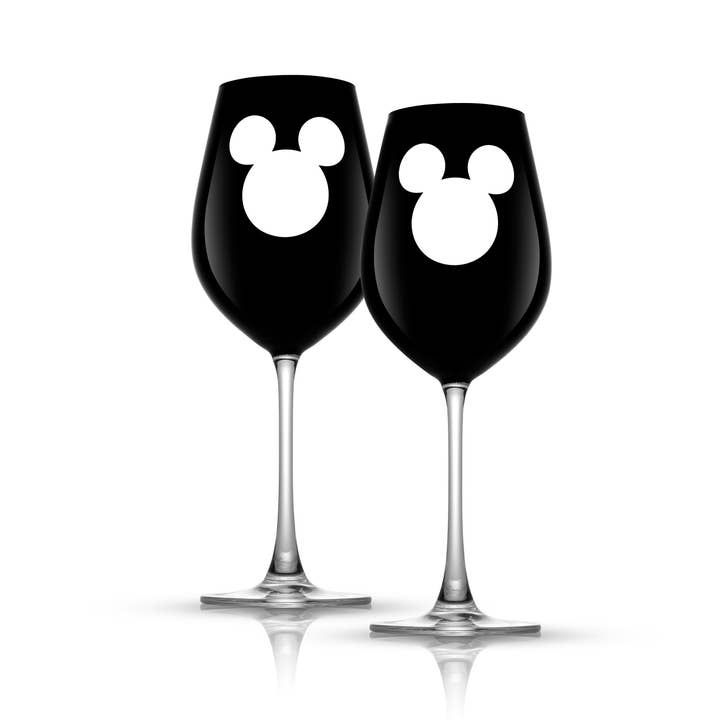 JoyJolt – Großhandel Weingläser – Disney Luxury Mickey Mouse™ Rotweingläser, 2er-Set