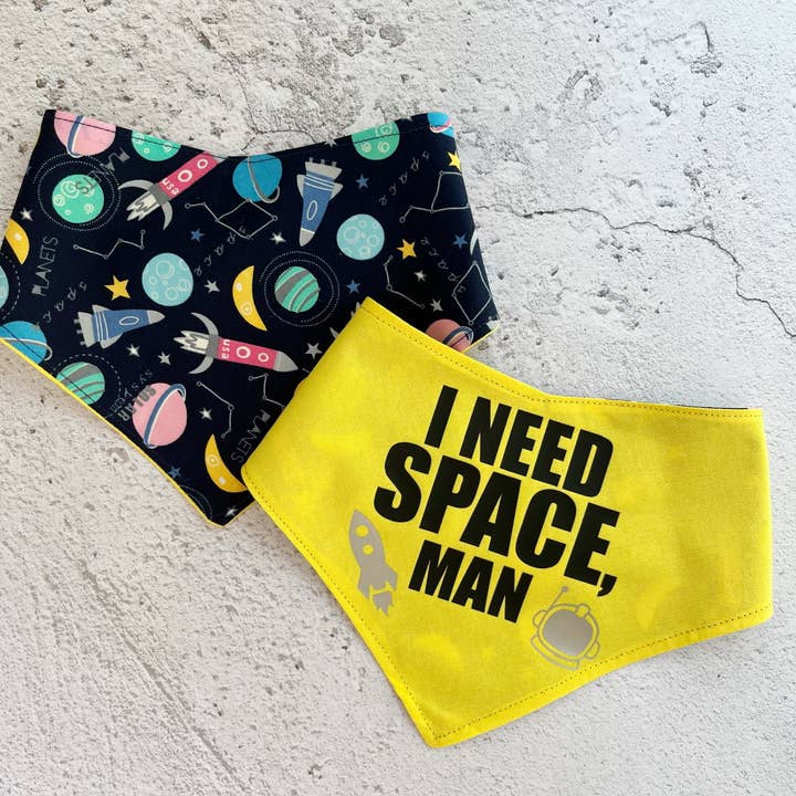 Baxter's Boutique - Wholesale Pet Bandana - Dog - Bandana | I Need Space, Man - Nervous Dog Bandana