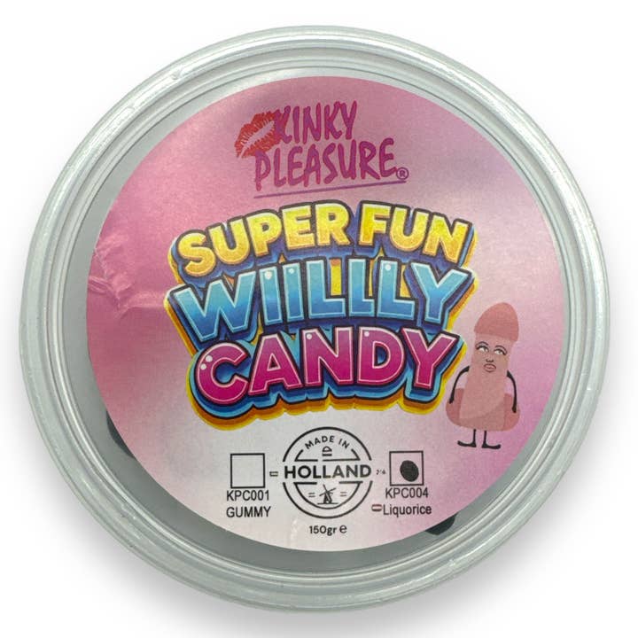 Kinky Pleasure - Vendita all'ingrosso Caramelle gommose - Kinky Pleasure - KPC004 - Super Fun Willy Candy - Liquirizia - 150 grammi