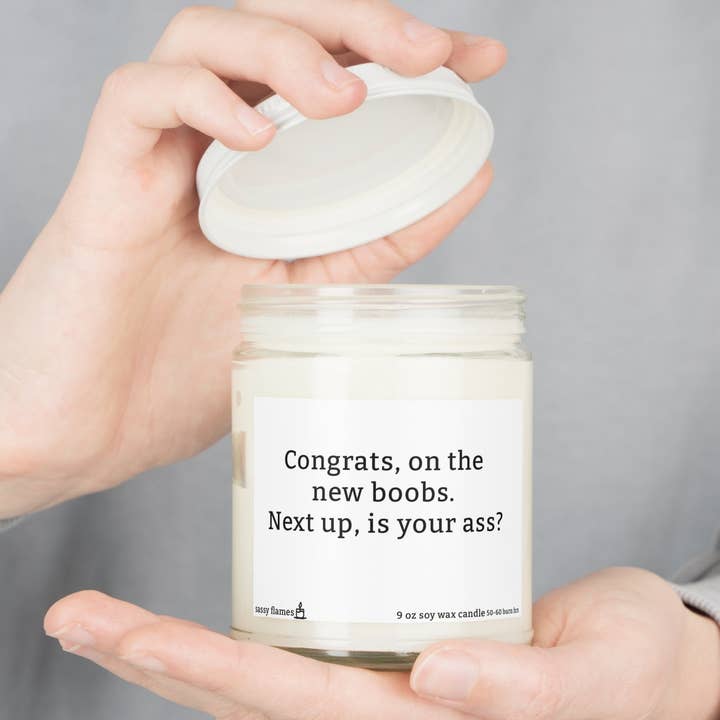 Nya Bröst Sojavax doftljus, 9oz för wholesale av Sassy Flames