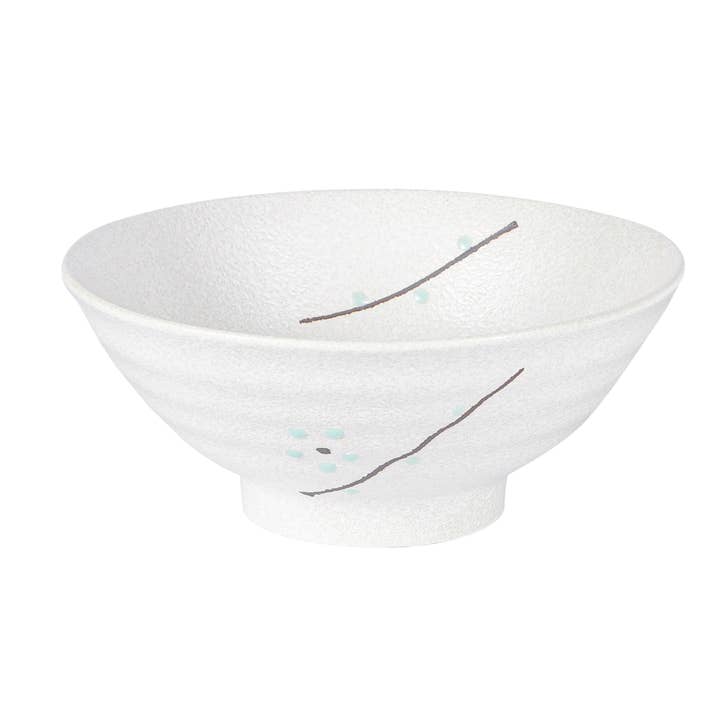 Grand bol à ramen en porcelaine Yukino Hana 40 oz, 8 pouces de diamètre x 3,5 pouces de haut (5/20) pour la vente par Urban Tokyo