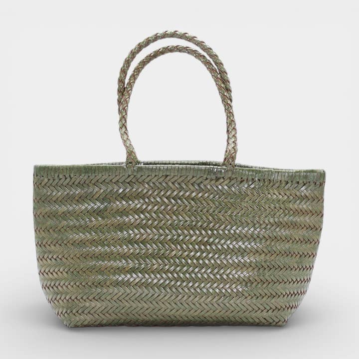 Lou - Sac cabas en cuir tressé à la main pour la vente par Sook Stainable