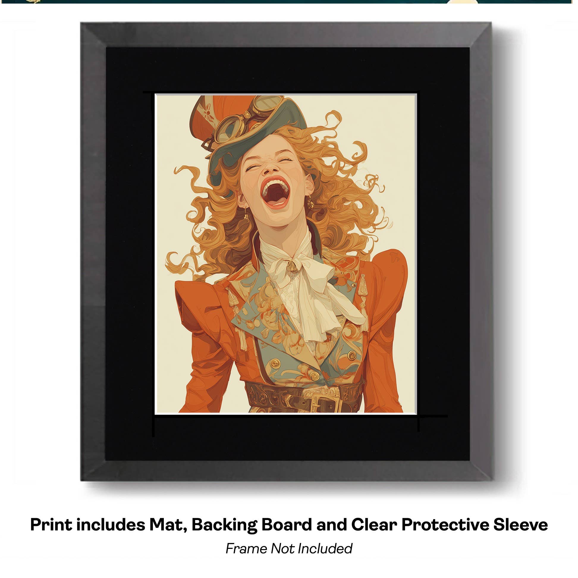 Mowbi - Wholesale Art Print - Mad Hatter Portrait art print - 8"x10" Artwork for 11"x14" Frame12
