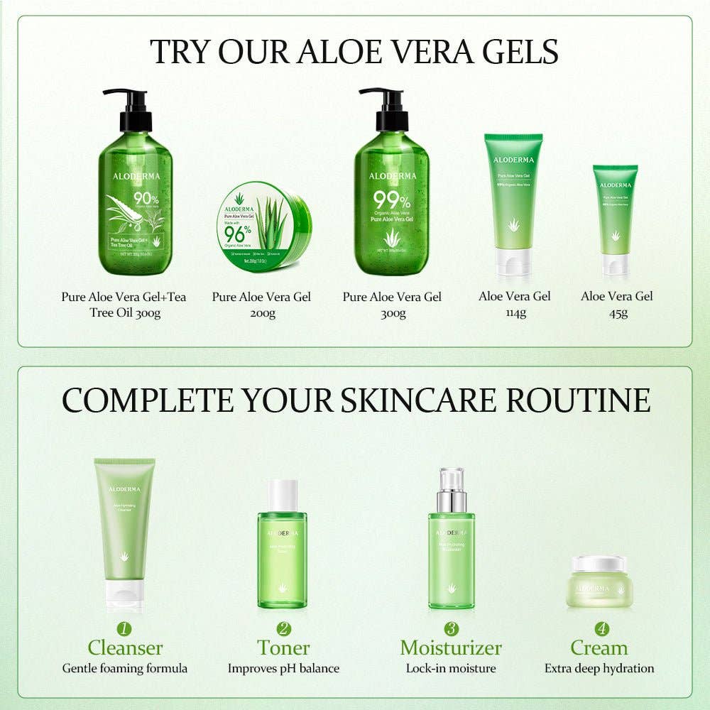 ALODERMA – Großhandel Aloe-Spray/-Creme – Reines Aloe Vera-Gel 300 g11