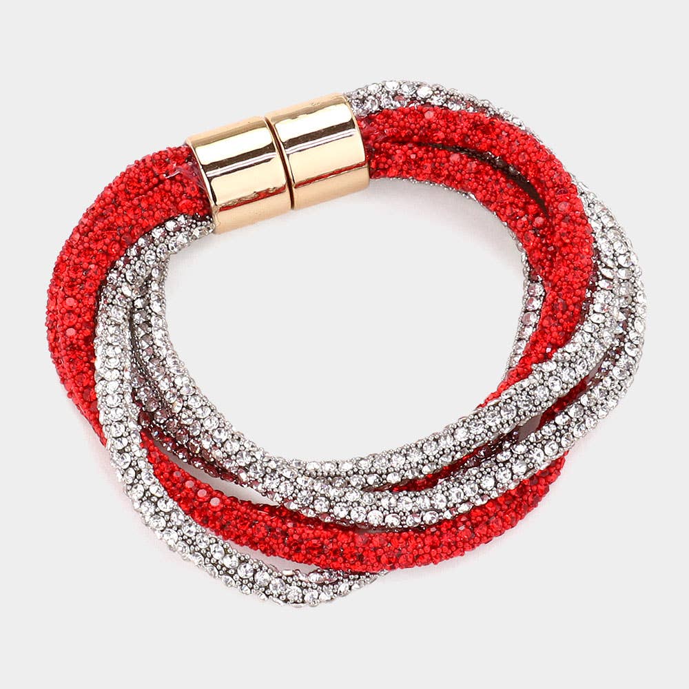 Sensibling Corp. - Wholesale Geweven/gevlochten armbanden - Bling Meerdere Lagen Magnetische Armband6