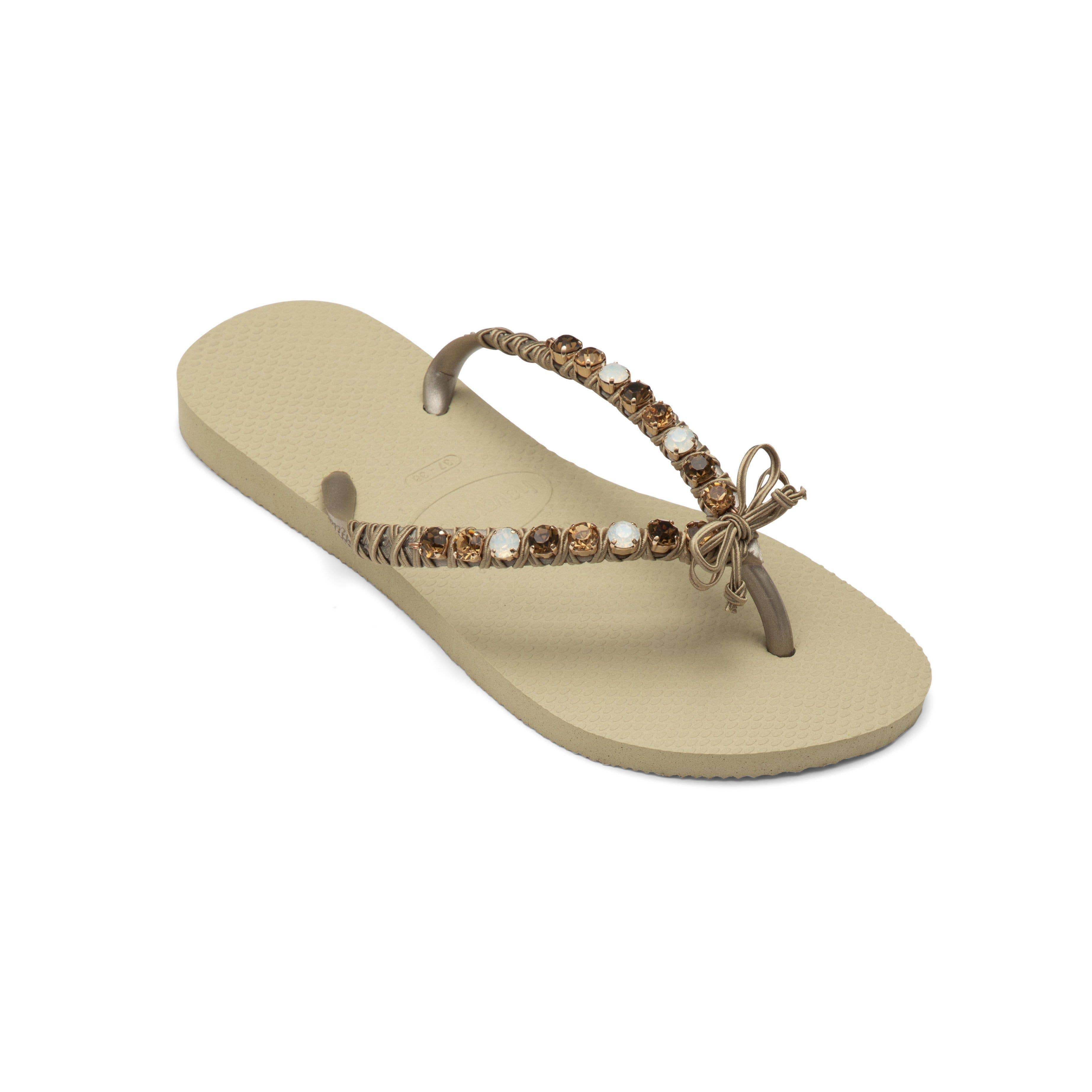 Coravana Jewelry – Großhandel Flip-Flops – Damen – Kristallverzierte Flip-Flops - Farbkombination5