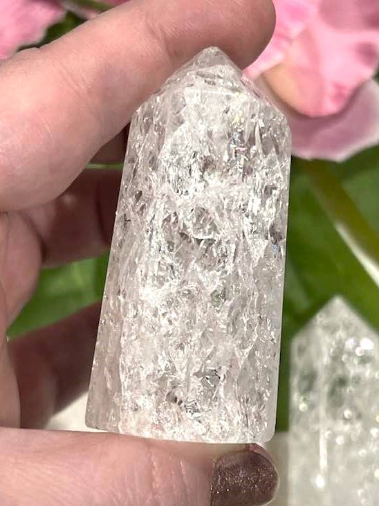 Fire & Ice Quartz Point or Sphere Spiritual Stone/Crystal for wholesale by Aura Song Gifts
