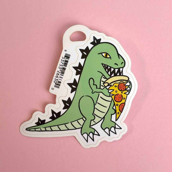 NYC Godzilla-pizzaklistermärke för wholesale av Jacqueline Colley