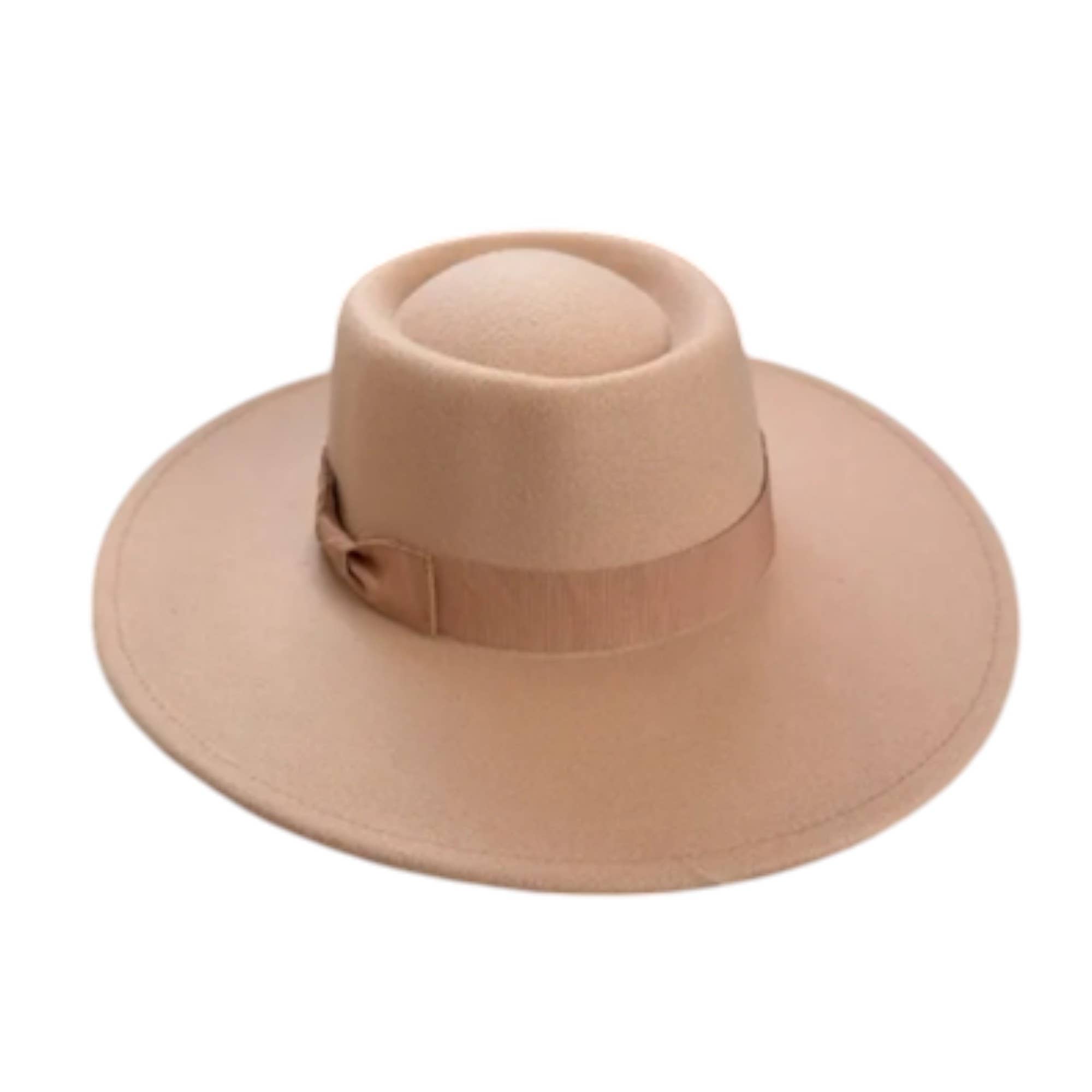 Portia Hat - Wholesale Boater Hat - Unisex -  Vegan Felt Boater Hat with Ribbon – Chic & Timeless!3