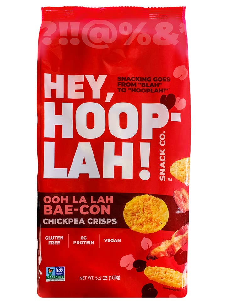 HÉ, HOOPLAH ! Chips de pois chiches - Bae-Con pour la vente par Hey, Hooplah!