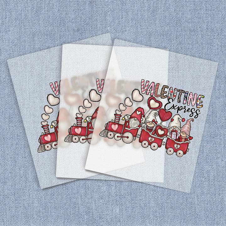 Valentine Express, Direct-To-Film DTF Transfers for wholesale by Iron It