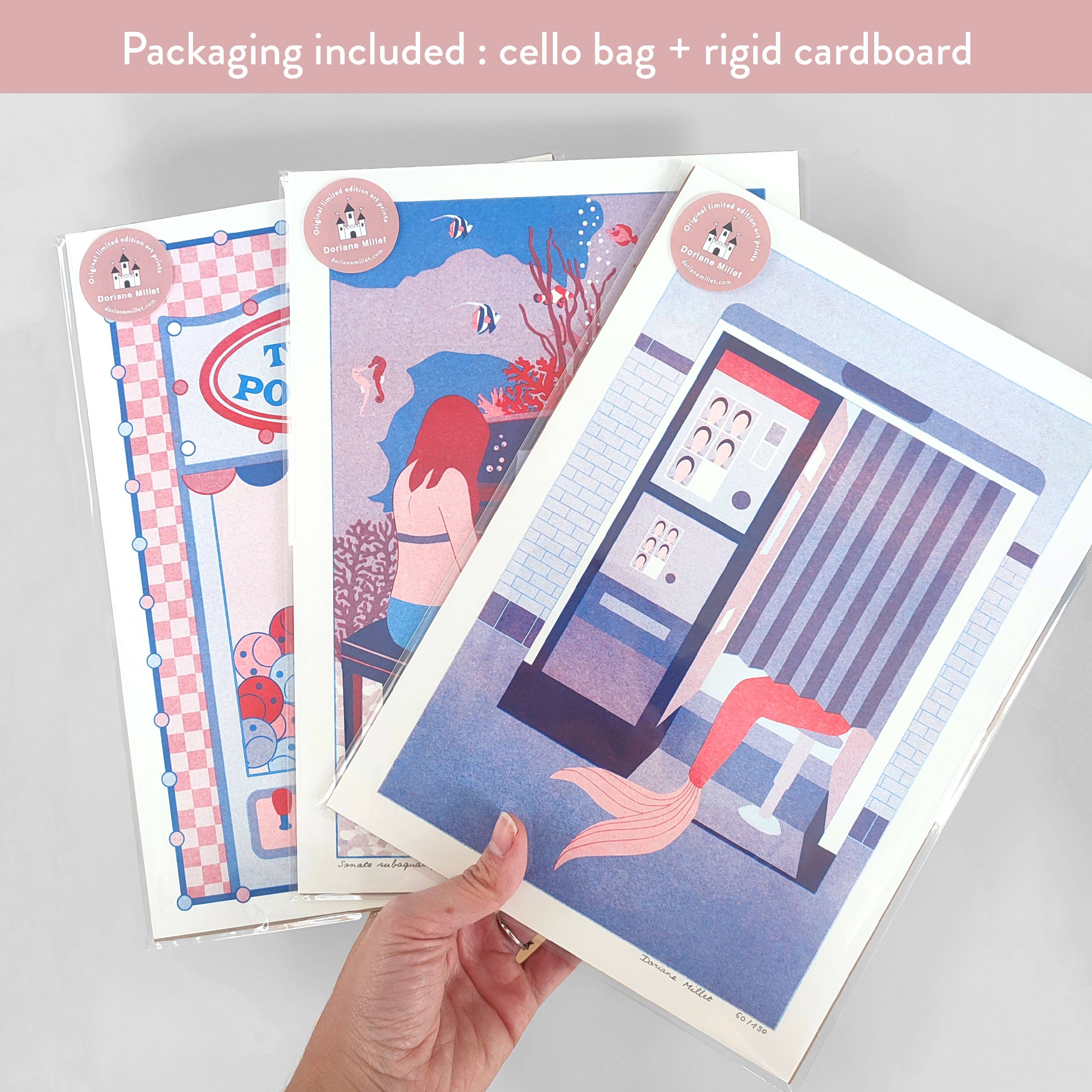 Doriane Millet - Wholesale Art Print - The Unknown (saturated colors version) | Risograph A45