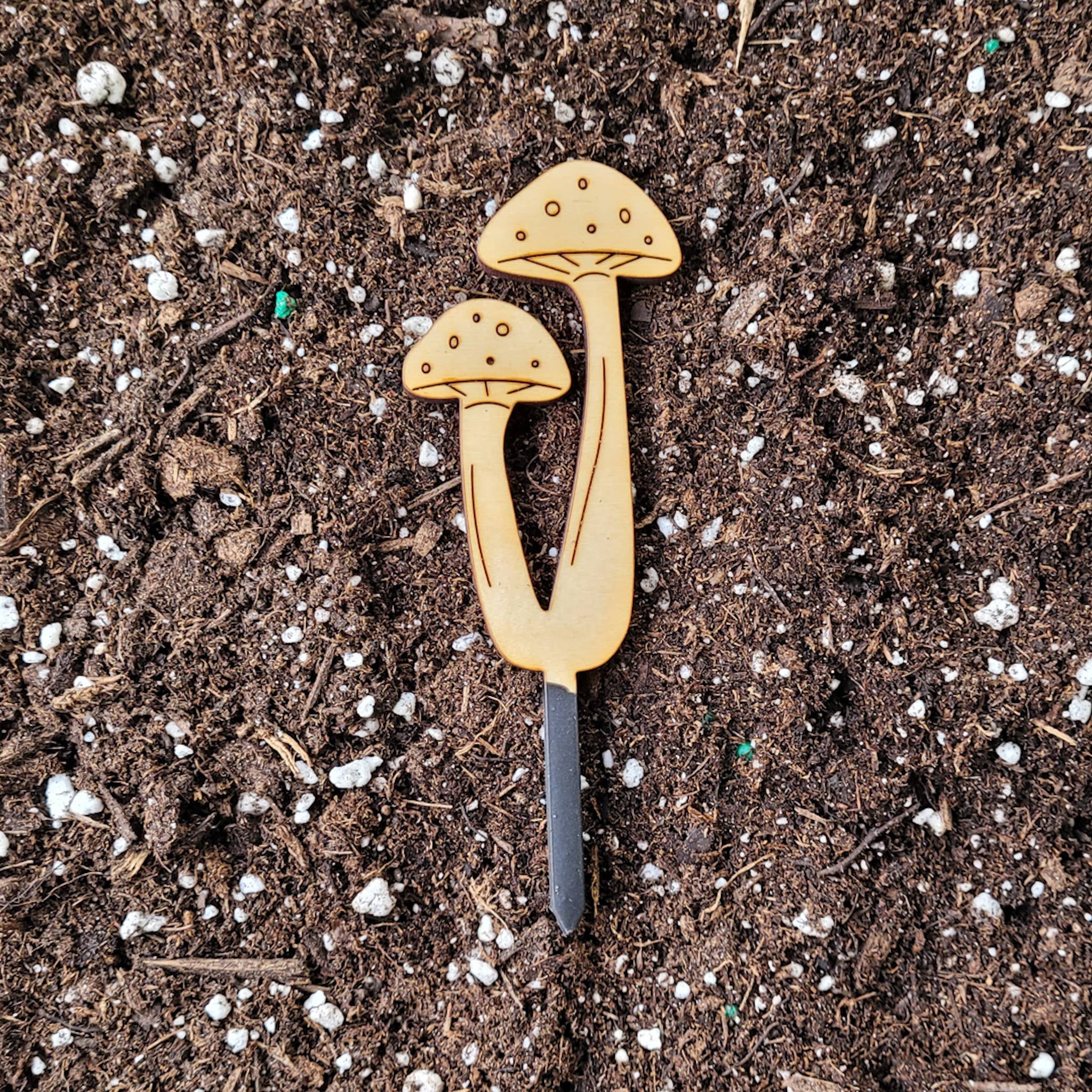 Leaf & Node - Wholesale Garden/Lawn Stake - Mushroom Decorative Houseplant Stake (Wood, 2 Sizes)7