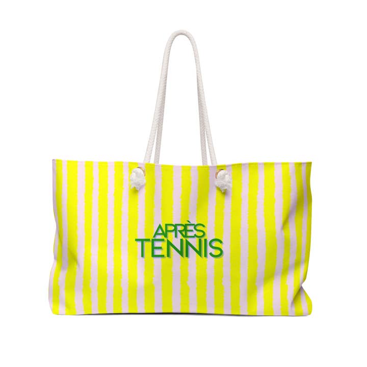 Sac fourre-tout surdimensionné Aprés Tennis, Jaune Électrique pour la vente par MARA Style