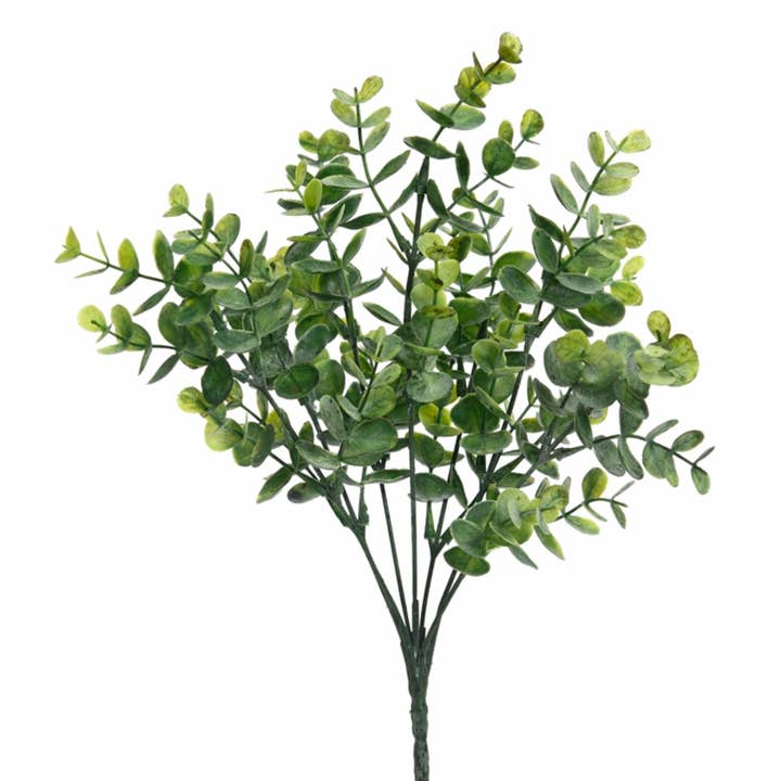 David Christopher's Collection - Wholesale Artificial Plant - 13" Eucalyptus Bush x 7 - Fs Green
