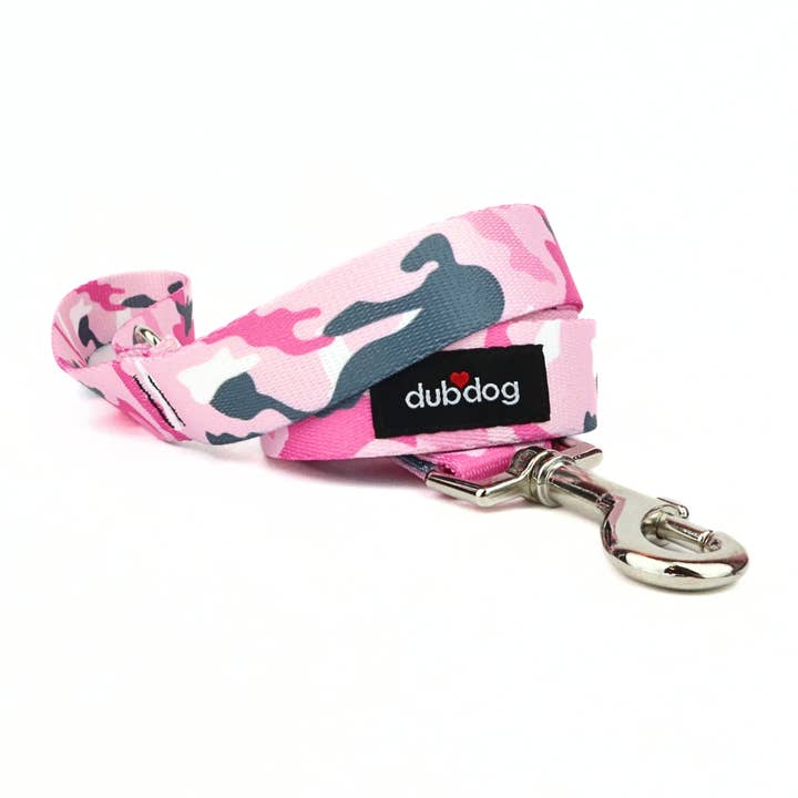 Laisse pour chien Pink Camo pour la vente par Dubdog Designs