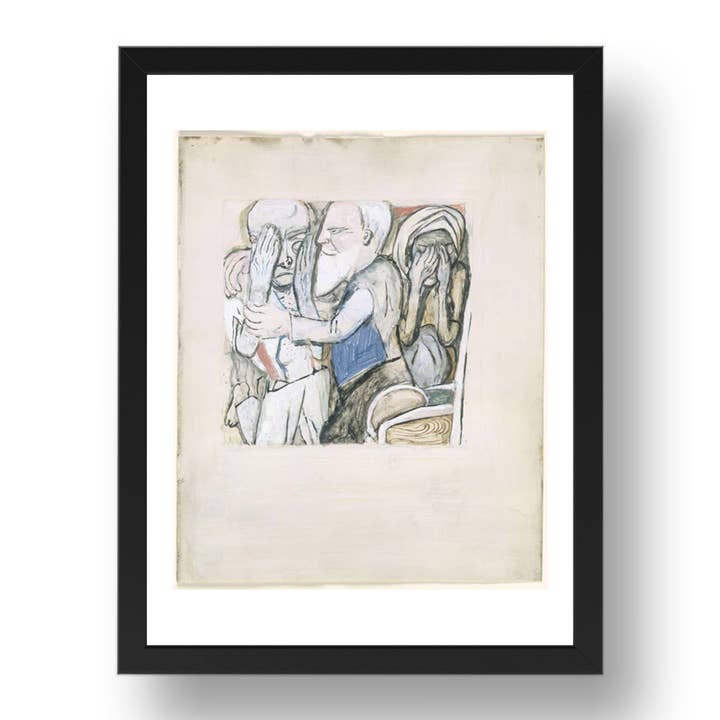 Max Beckmann: Den förlorade sonens återkomst, modernistiskt konstverk, A3-storlek reproduktionsaffisch i 17x13" svart ram för wholesale av PERIOD PRINTS