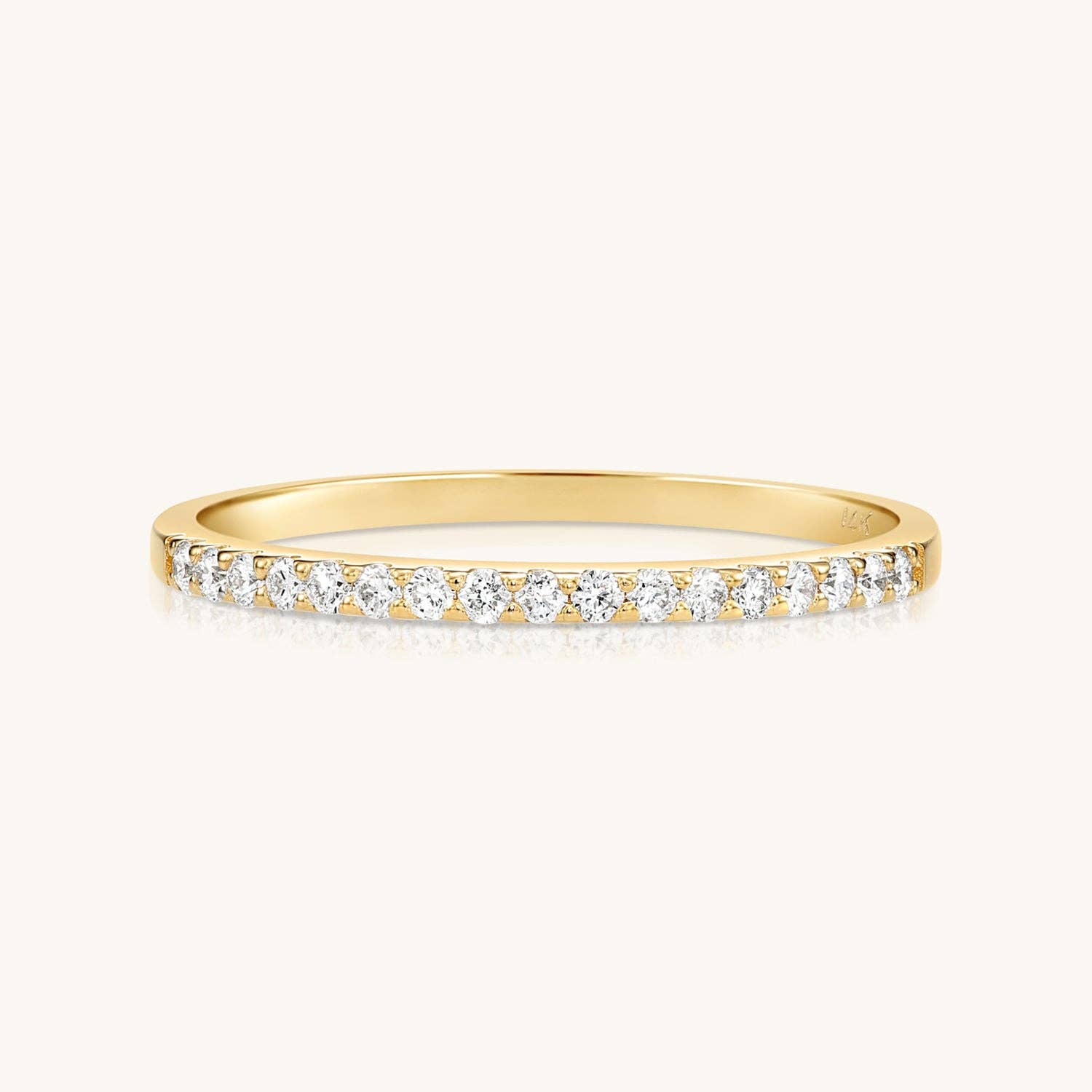 All Diamond Source - Wholesale Wedding Band/Ring - 14K Solid Gold and Diamond Wedding Band Ring - Single Row3