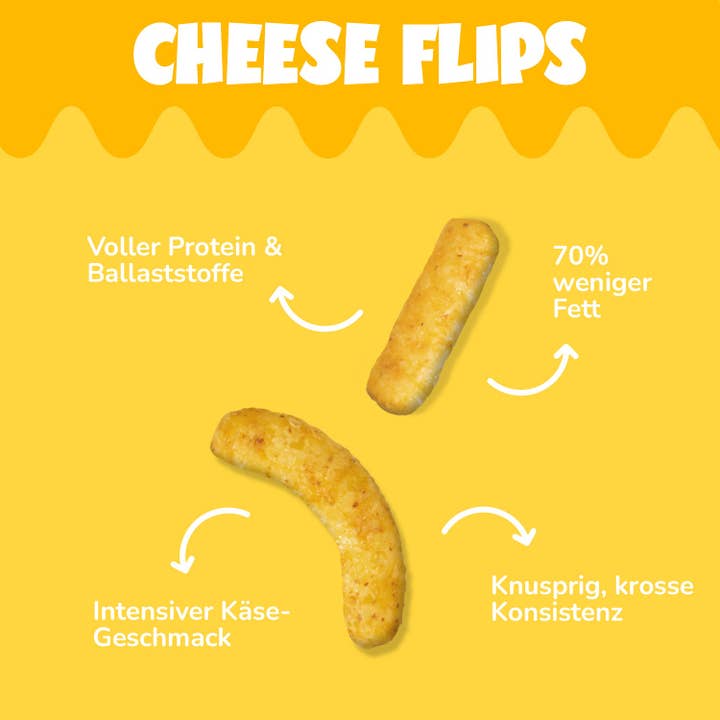 ahead - Wholesale Puffed Snack - Protein Flips - Cheese (Tray 6x50g)2