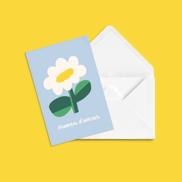 Carte de souhait 'Maman d'amour' pour la vente par Anne-Julie Dudemaine