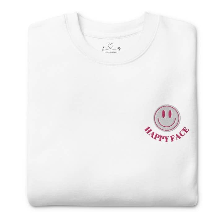 Happy face sweatshirt for wholesale by myladylilly