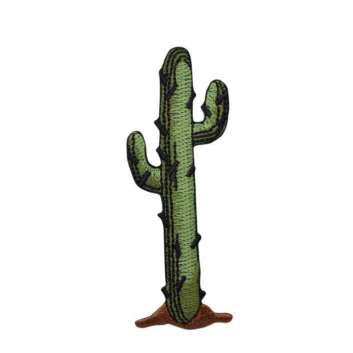 Wholesale Applique - Wholesale Patch - Giant Green Saguaro Cactus, Embroidered Iron on Patch
