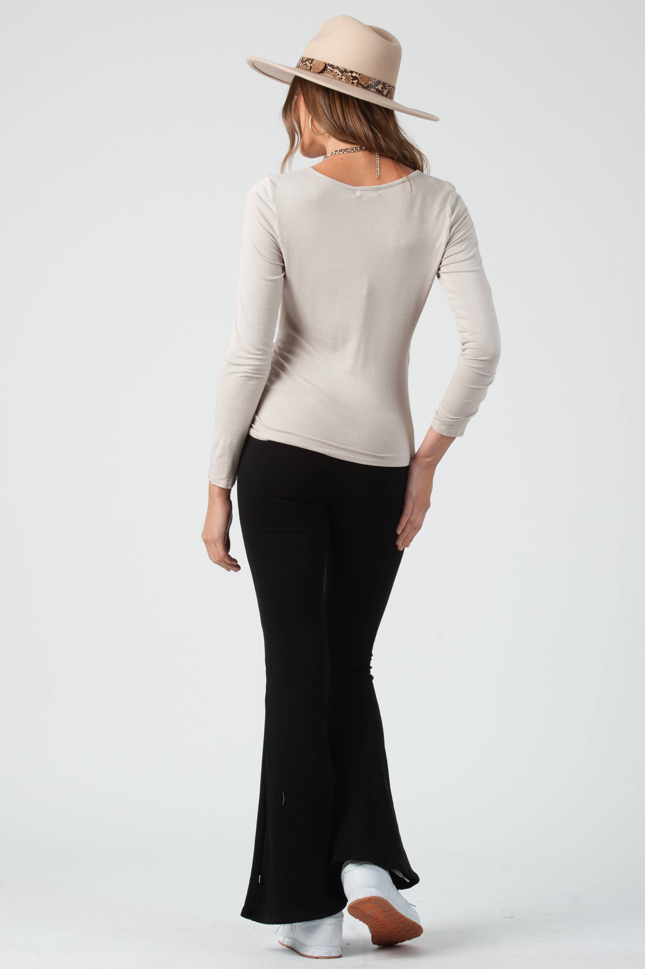 Lucca Couture - Wholesale Blouse - Women's - Knit Long Sleeve Surplice Top2
