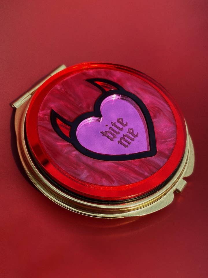 Compact Mirror - Bite Me for wholesale by The Design Demon