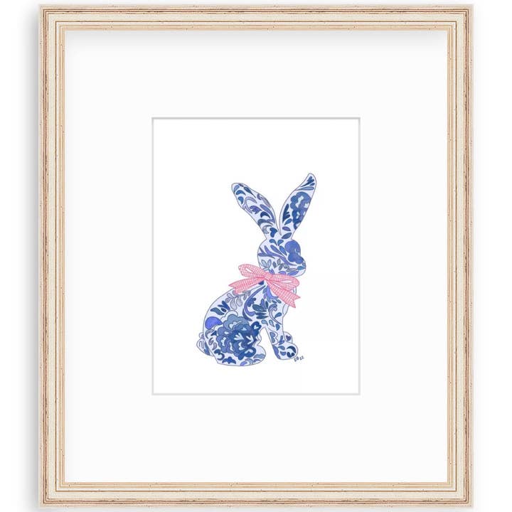 Blue and White Bunny for wholesale by Ethel B Designs