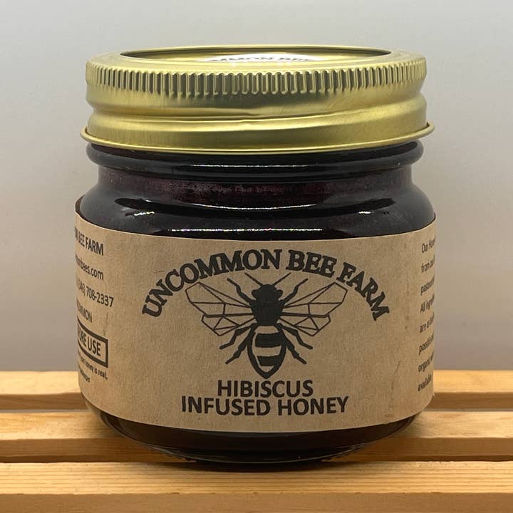 Hibiscus Infused Honey for wholesale by Uncommon Bees