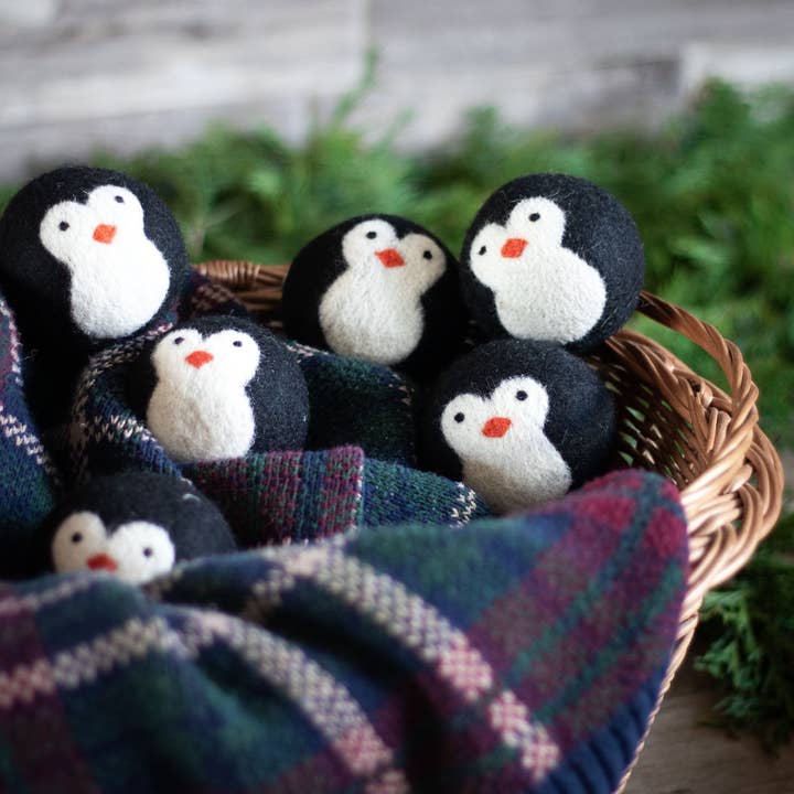 Friendsheep - Wholesale Dryer Balls - Penguin Eco Wool Dryer Balls - Set of 3