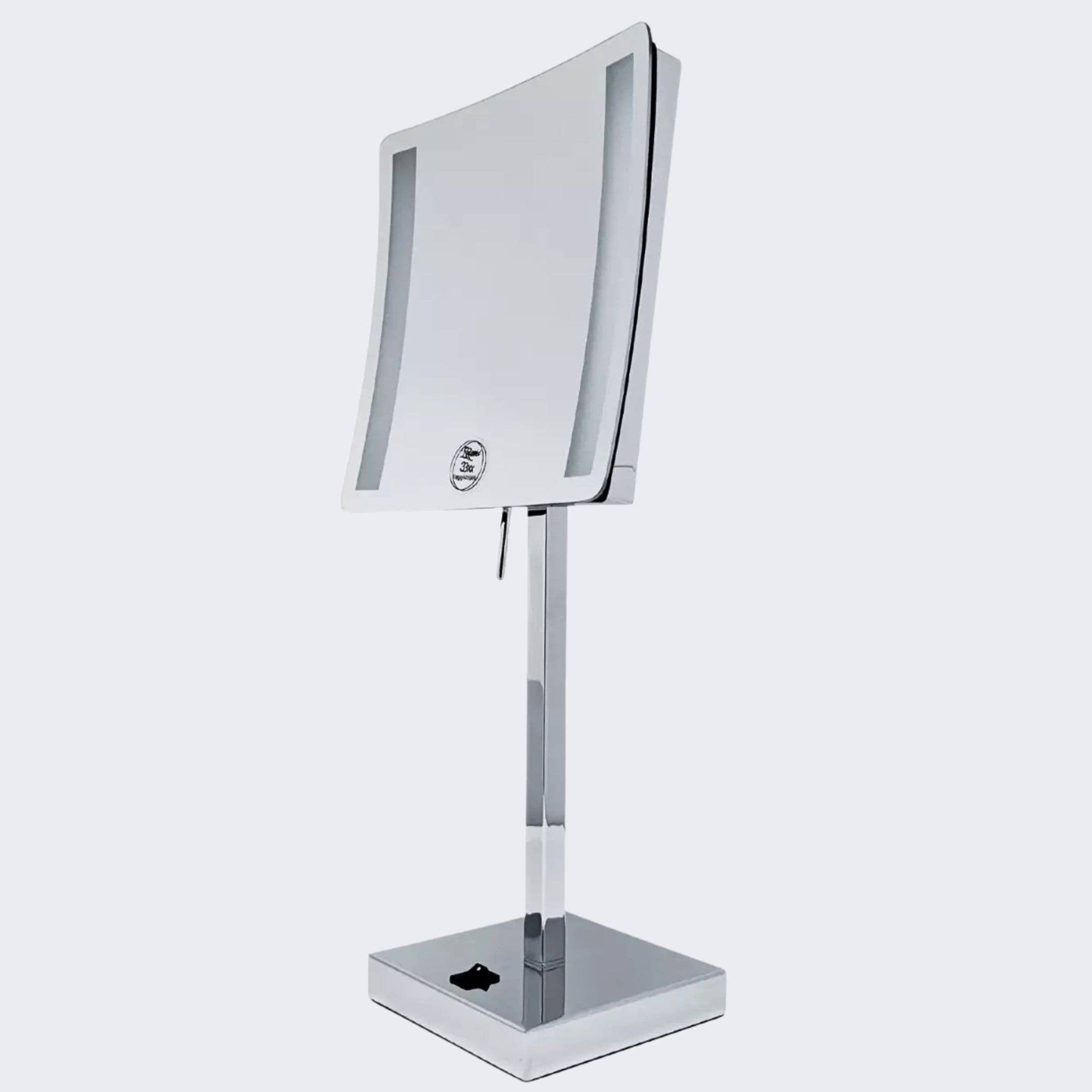 Rucci Professional - Wholesale Makeup Mirror - M871 Rucci Chrome LED Light Square Stand Mirror0