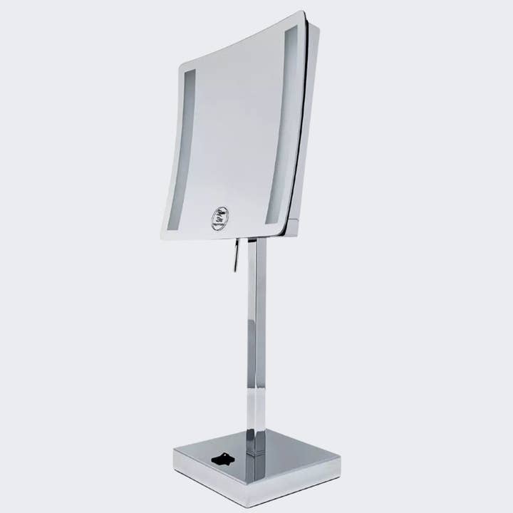 Rucci Professional - Wholesale Makeup Mirror - M871 Rucci Chrome LED Light Square Stand Mirror