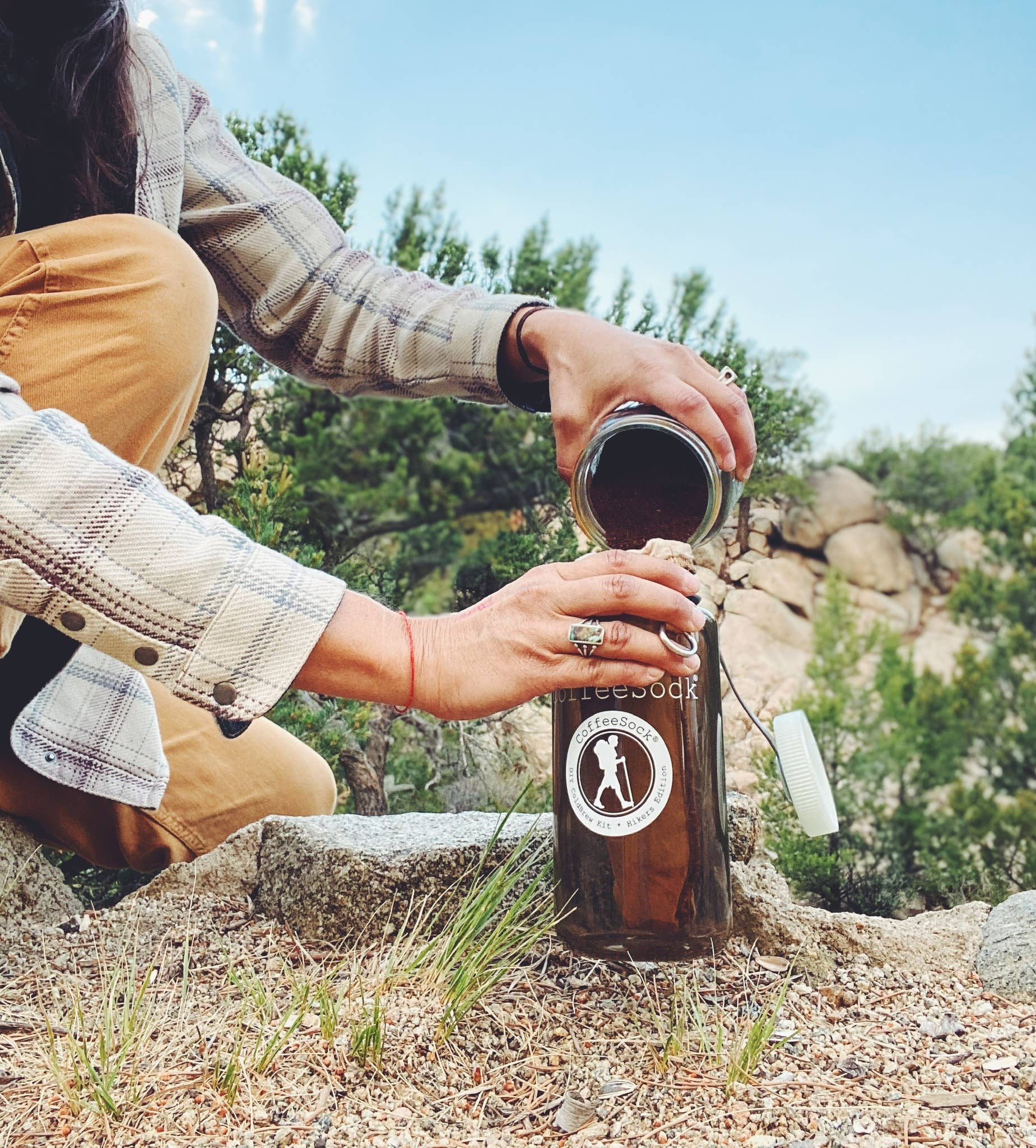 CoffeeSock - Wholesale Coffee Filter - Reusable Organic Cotton ColdBrew Coffee Filter- Hiker6