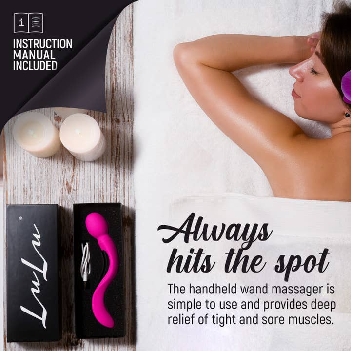 LuLu - Venta al por mayor Masajeador corporal - Masajeador de varita inalámbrico LuLu 8+ - 7 patrones de vibración y 3 velocidades5