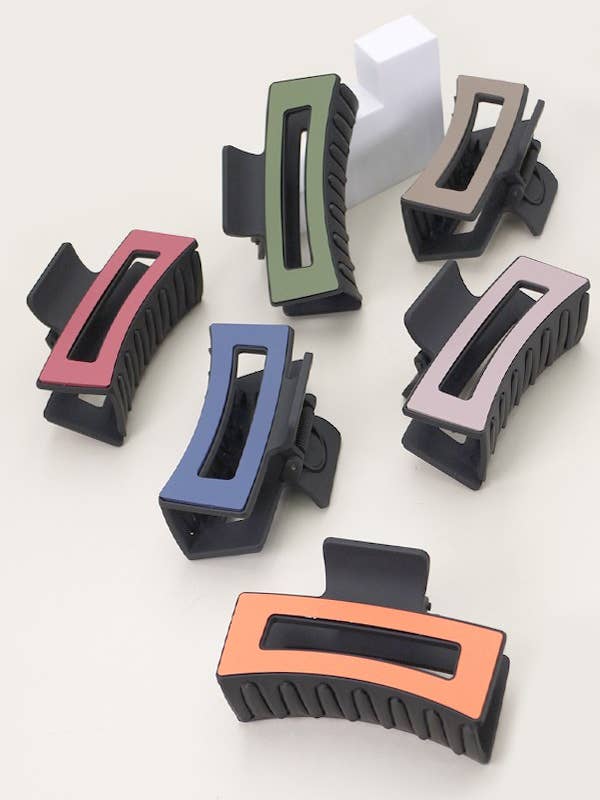 LARGE MATTE COLORFUL HAIR CLAW CLIPS | 40H691 for wholesale by JOSSLYN by wall to wall
