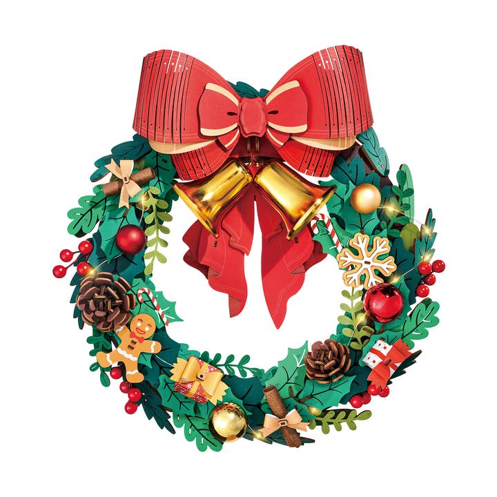 TGL04 Rolife Christmas Wreath DIY Xmas 3D Puzzle for wholesale by Robotime