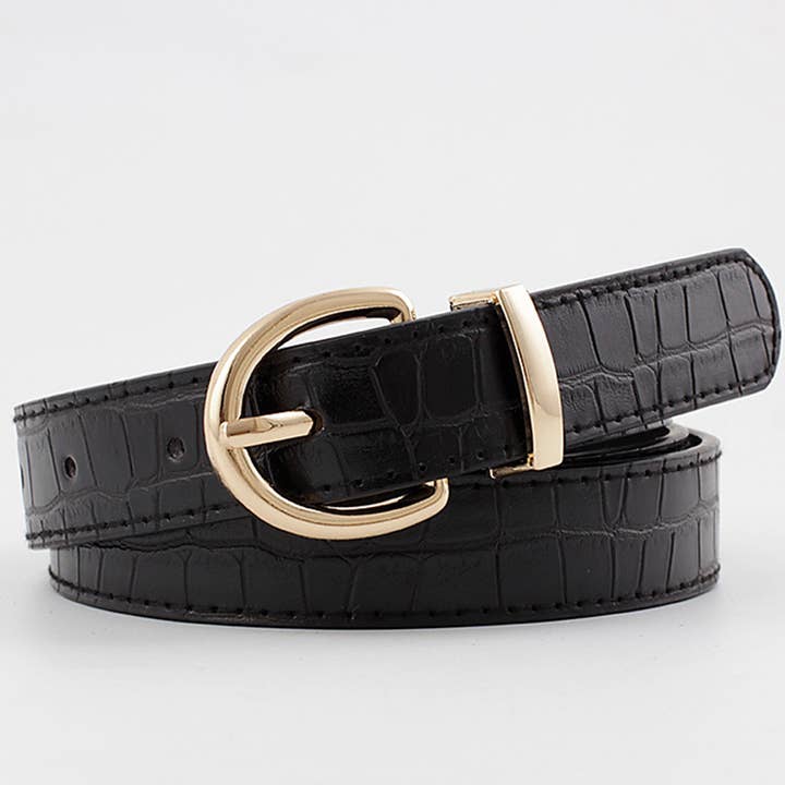 ACCITY - Wholesale Belt - Women's - ROUND BUCKLE LEATHER BELT_CWABE00818