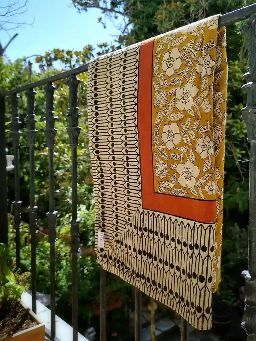 Nayda Diaries – Toalha de mesa por atacado – Toalha de mesa indiana retangular com flores e estampa em bloco Jaisalmer10