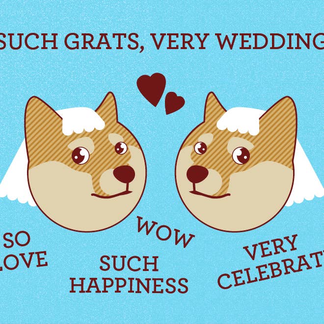 Tiny Bee Cards - Vente Faire-part de mariage - Carte Mème Shiba Inu Très Mariage - Option Hétéro ou Gay2