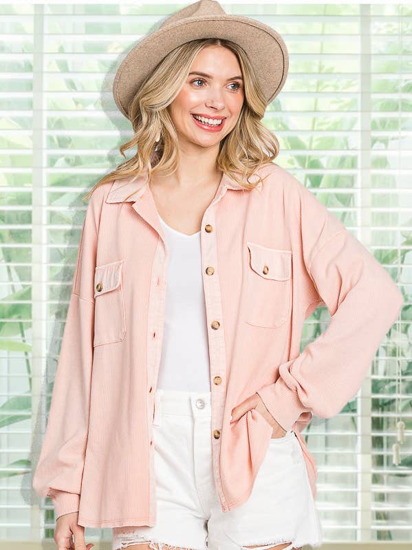 Cozy Washed Knit Jacket 3287T for wholesale by ELLEBORN