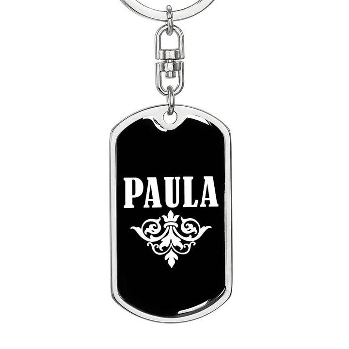 Paula v03a - Luxury Dog Tag Keychain for wholesale by Unique Gifts Store